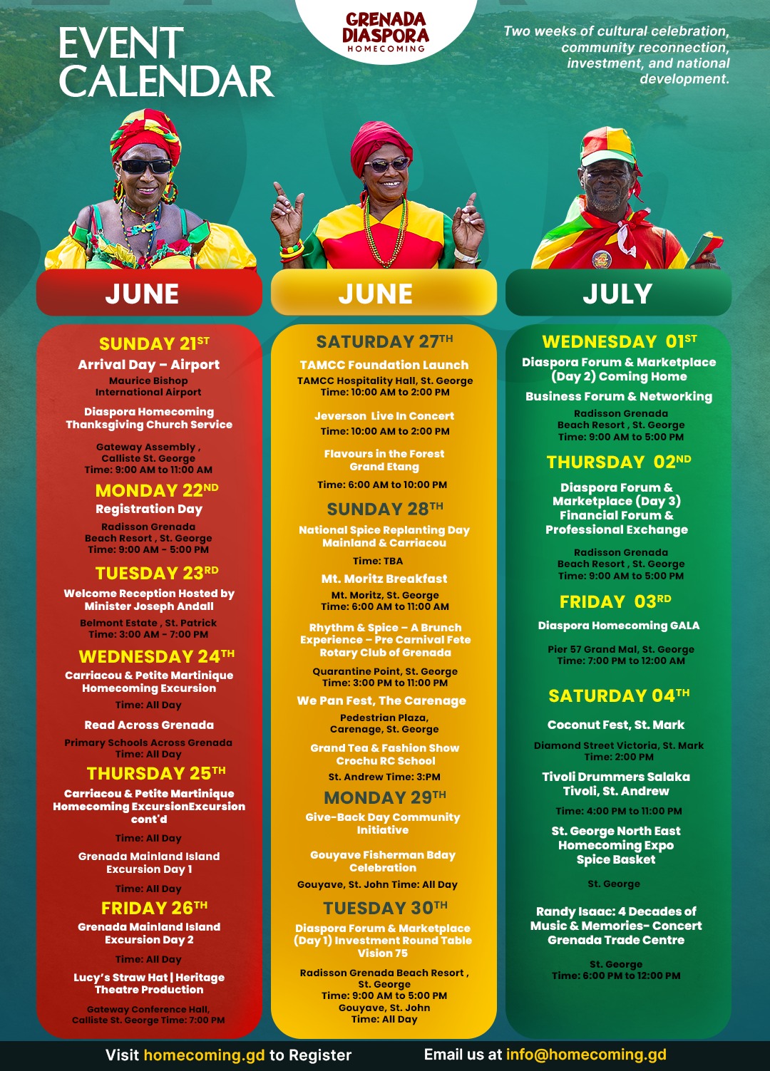 Event Calendar Homecoming 2026